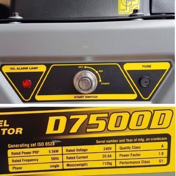 Дизельный генератор Loncin LCD7500D 54152 передвижной фото