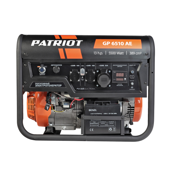Бензиновый генератор PATRIOT GP 6510 AE для дома фото