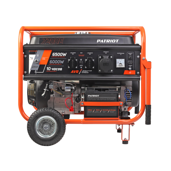 Бензиновый генератор PATRIOT SRGE 7200 E на колесах фото