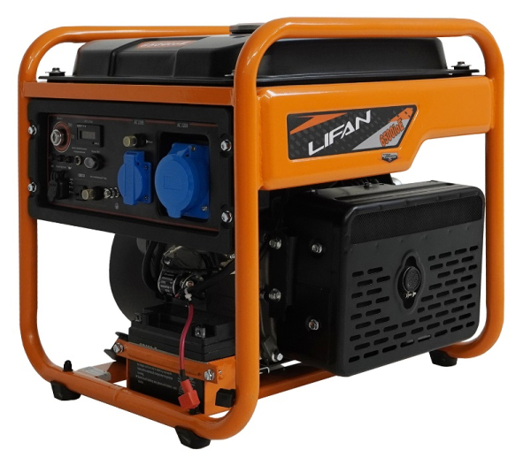 Бензиновый инверторный генератор Lifan 6500IOE для газового котла фото