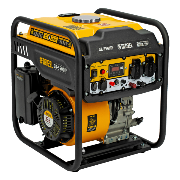 Бензиновый инверторный генератор DENZEL GK-5500iF для газового котла фото