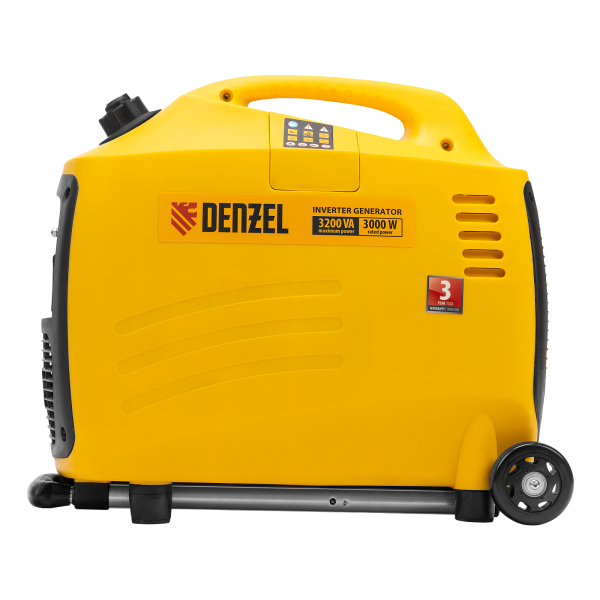 Бензиновый инверторный генератор DENZEL GT-3200iSE на колесах фото