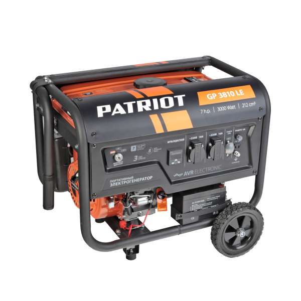 Бензиновый генератор PATRIOT GP 3810 LE для дачи фото