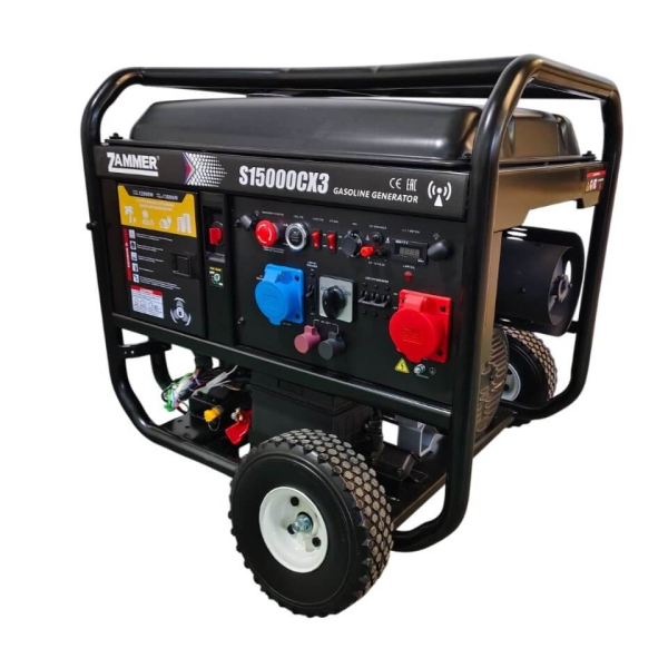 Бензиновый генератор Zammer S15000CX3 передвижной фото