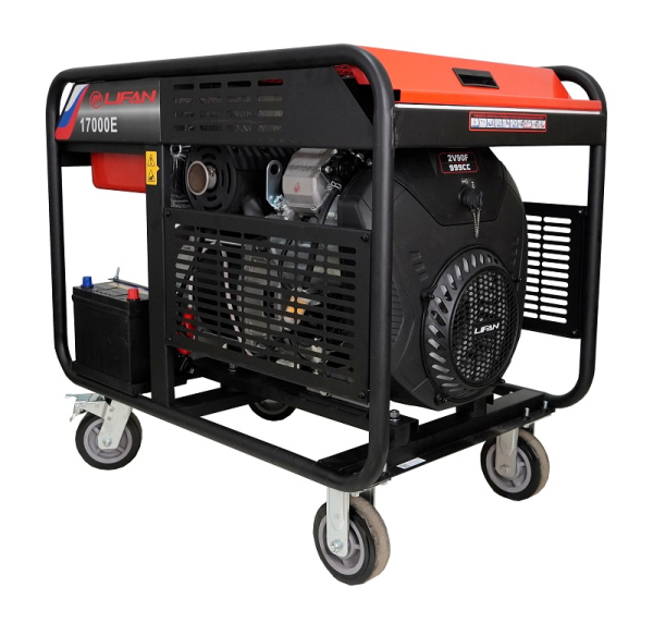 Бензиновый генератор Lifan 17000E передвижной фото