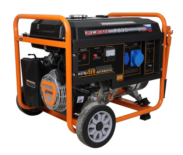 Бензиновый генератор Lifan 7 GF-6 (7500) для газового котла фото