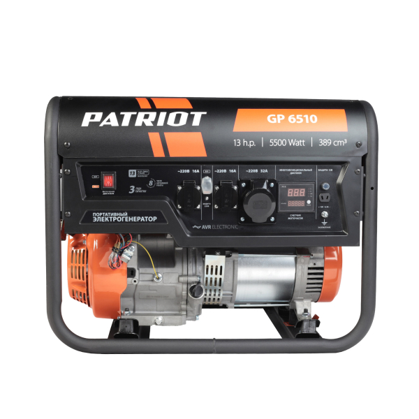 Бензиновый генератор PATRIOT GP 6510 для дома фото