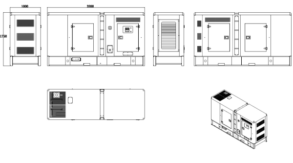 Дизельный генератор ТСС АД-100С-Т400-1РКМ9 в шумозащитном кожухе 018613 2-х тактный фото