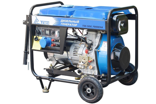 Дизельный генератор ТСС SDG 7000EHA в кожухе МК-2.1 034167 уличный фото