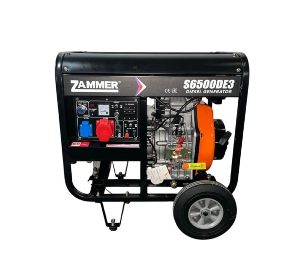 Дизельный генератор Zammer ECO S6500DE3 S6500DE3 на колесах фото