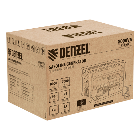 Бензиновый генератор DENZEL PS 80 EA фото