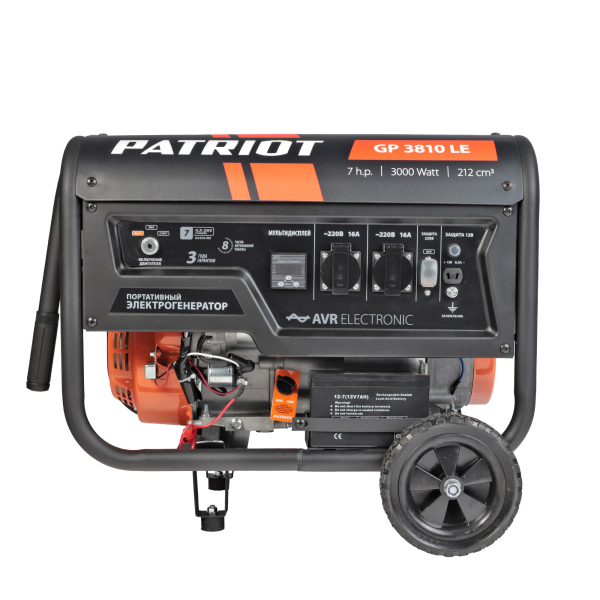 Бензиновый генератор PATRIOT GP 3810 LE для дачи фото