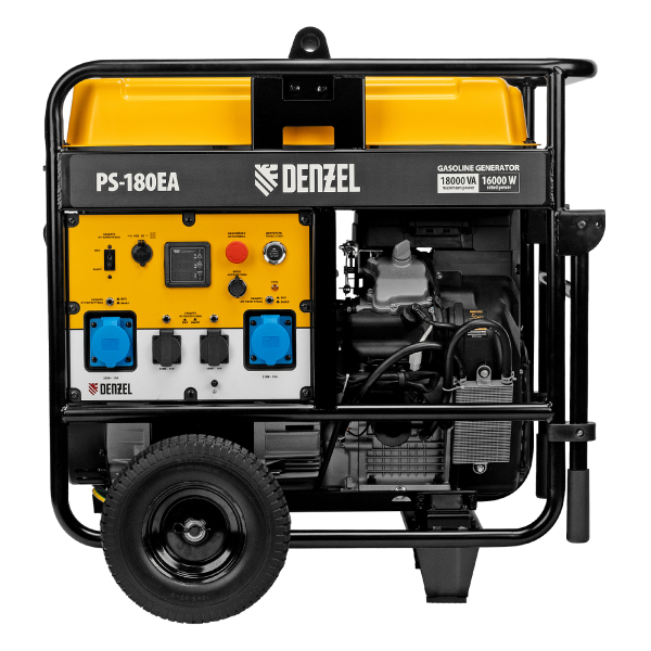 Бензиновый генератор DENZEL PS-180EA на колесах фото