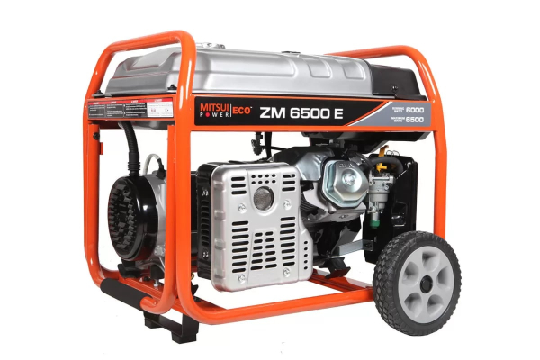 Бензиновый генератор Mitsui ZM 6500 E на колесах фото