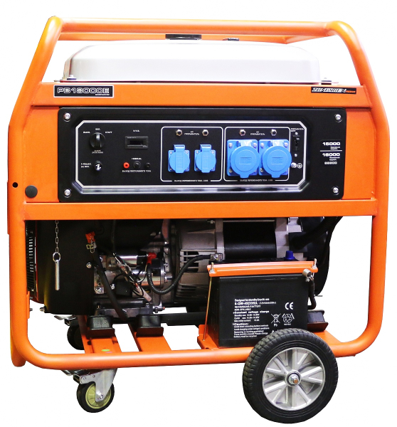 Бензиновый генератор Zongshen PB 18000 E на колесах фото