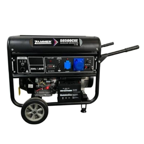 Бензиновый генератор Zammer S6500CXE резервный фото