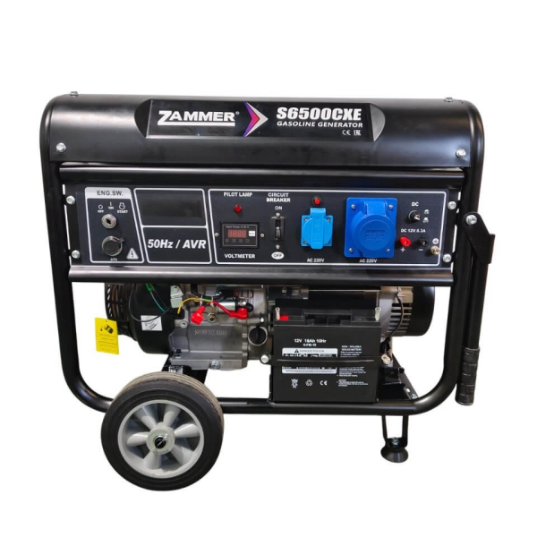 Бензиновый генератор Zammer S6500CXE для дачи фото