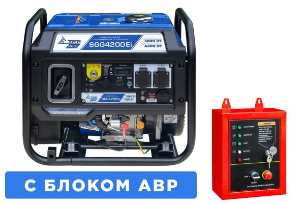 Бензиновый инверторный генератор ТСС SGG 4200Ei с блоком АВР для дома фото