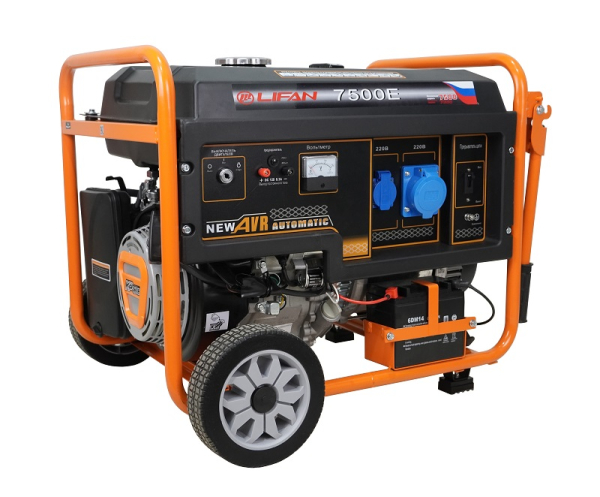 Бензиновый генератор Lifan 7 GF-4 (LF7500E) для газового котла фото