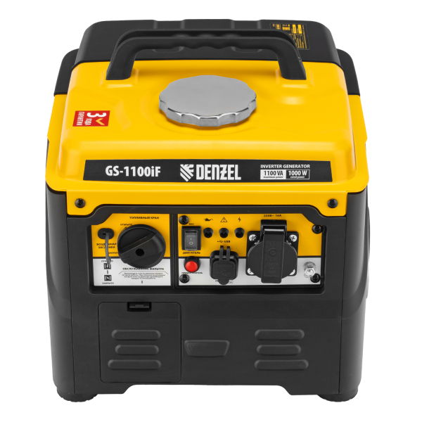 Бензиновый инверторный генератор DENZEL GS-1100iF для гаража фото