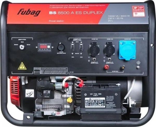 Бензиновый генератор Fubag BS 8500 A ES Duplex 4-х тактный фото