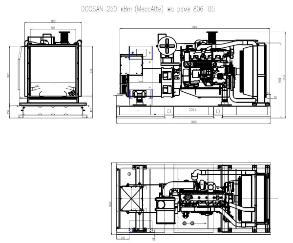 Дизельный генератор ТСС АД-240С-Т400-1РМ17 (Mecc Alte) 017569 4-х тактный фото