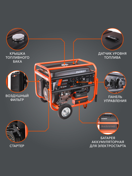 Бензиновый генератор PATRIOT GRS 7500 E для дома фото