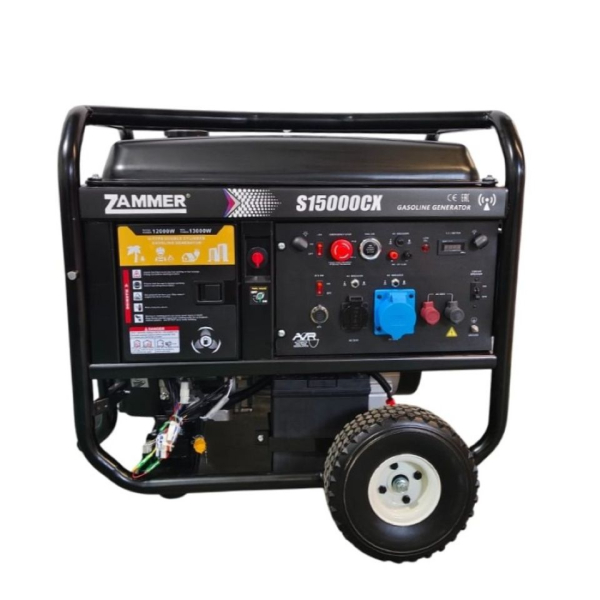 Бензиновый генератор Zammer S15000CX передвижной фото