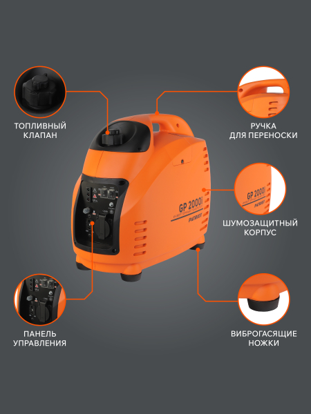 Бензиновый инверторный генератор PATRIOT GP 2000 i для дома фото