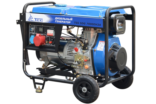 Дизельный генератор ТСС SDG 7000EH3A в кожухе МК-2.1 034168 2-х тактный фото