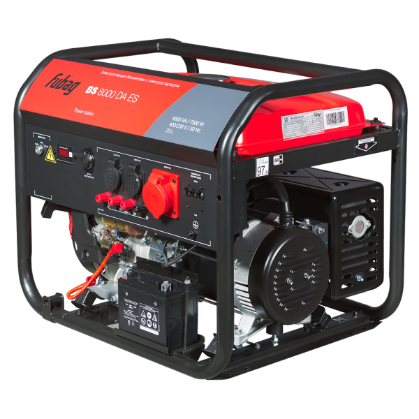Бензиновый генератор Fubag BS 8000 DA ES + Комплект колес и ручек FUBAG + 4Т Extra в ПОДАРОК 2-х тактный фото