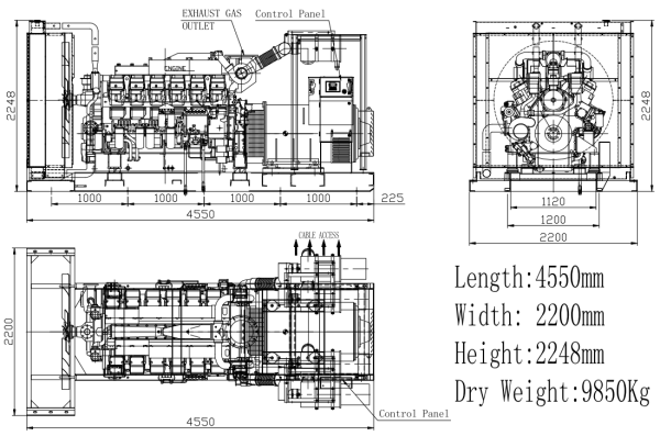 Дизельный генератор ТСС АД-1000С-Т400-1РМ8 999985 2-х тактный фото