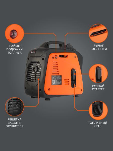 Бензиновый инверторный генератор PATRIOT GP 1000 i для дома фото