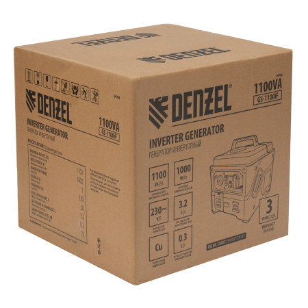 Бензиновый генератор DENZEL GS-1100iF фото