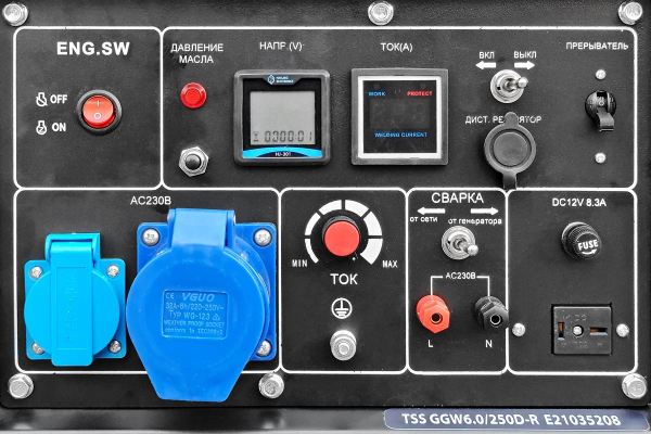 Бензиновый сварочный генератор ТСС GGW 6.0/250D-R 4-х тактный Бензиновый сварочный генератор ТСС GGW 6.0/250D-R 4-х тактный фото